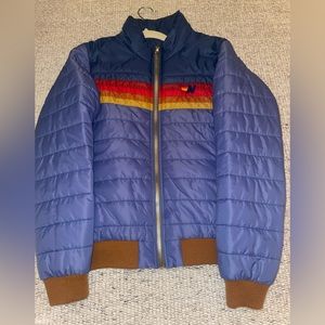 Blue Aviator Nation Puffer Jacket